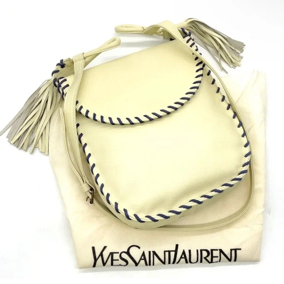 Yves Saint Laurent Cream leather Crossbody Bag - Picture 14 of 16